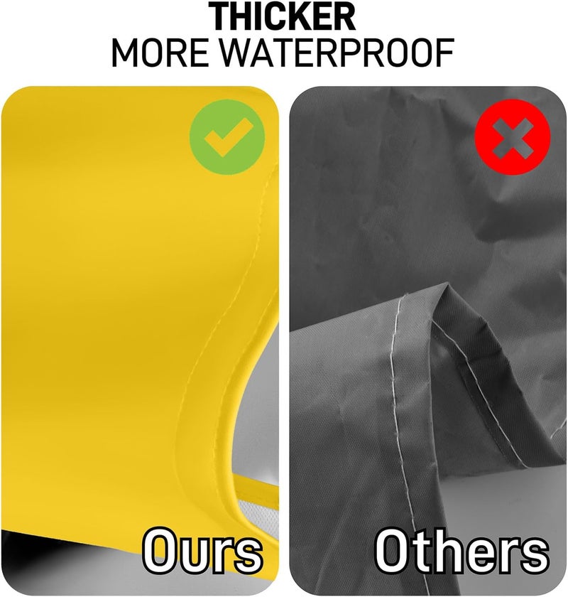 Vammcht Waterproof Apron with Comfortable Adjustable Bib Rubber Vinyl Dishwasher Heavy Duty Apron for Men Women Dishwashing - Image 3